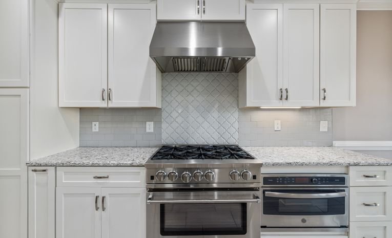 Stainless steel oven in a modern kitchen